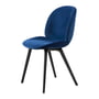 Gubi - Beetle Dining Chair Rembourrage intégral (Plastic Base), Noir / Sunday (003)