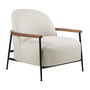 Gubi - Sejour Lounge Chair avec accoudoirs, noir mat / noyer huilé / Enzo Degli Angiuoni Plain 0001