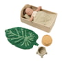 Lorena Canals - Set de poupées avec emballage maison, Sana, chestnut / green / olive (set de 6)