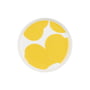 Marimekko - Oiva Iso Unikko Assiette, Ø 13,5 cm, blanc / spring yellow