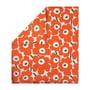 Marimekko - Unikko Housse de couette, 210 x 210 cm, blanc cassé / orange / vert