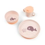 Done by Deer - Foodie Set de vaisselle, Wally, rose (set de 3)