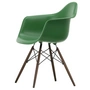 Vitra - Eames Plastic Armchair DAW RE, érable foncé / émeraude (patins en feutre basic dark)