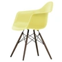 Vitra - Eames Plastic Armchair DAW RE, érable foncé / citron (patins en feutre basic dark)