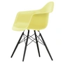 Vitra - Eames Plastic Armchair DAW RE, érable noir / citron (patins en feutre basic dark)