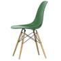 Vitra - Eames Plastic Side Chair DSW RE, frêne couleur miel / émeraude (patins en feutre basic dark)