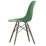 Vitra - Eames Plastic Side Chair DSW RE, érable foncé / émeraude (patins en feutre basic dark)