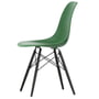 Vitra - Eames Plastic Side Chair DSW RE, érable noir / émeraude (patins en feutre basic dark)