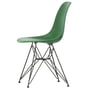 Vitra - Eames Plastic Side Chair DSR RE, basic dark / émeraude (patins en feutre basic dark)