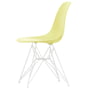 Vitra - Eames Plastic Side Chair DSR RE, blanc / citron (patins en feutre basic dark)