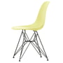 Vitra - Eames Plastic Side Chair DSR RE, basic dark / citron (patins en feutre basic dark)