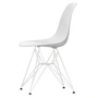 Vitra - Eames Plastic Side Chair DSR RE, blanc / blanc coton (patins en feutre basic dark)