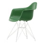 Vitra - Eames Plastic Armchair DAR RE, blanc / émeraude (patins en feutre basic dark)