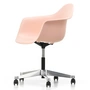 Vitra - Eames Plastic Armchair PACC RE, poli / rose pâle, roulettes souples (sols durs)