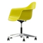 Vitra - Eames Plastic Armchair PACC RE, poli / moutarde, roulettes souples (sol dur)