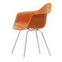 Vitra - Eames Plastic Armchair DAX RE, chromé / rouille orange (patins en feutre basic dark)