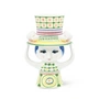 Bjørn Wiinblad - Dame au chapeau, vase, H 2 4. 5 cm, vert