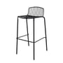 Jan Kurtz - Mori Chaise de bar de jardin, 75 cm, noir