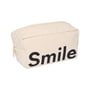 Design Letters - Cavita Travel Trousse de toilette, 21 x 10 x 12 cm, Smile / nature / noir