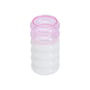 Design Letters - Bubble - 2 in 1 Vase & Bougeoir, H 13,5 cm, rose / blanc laiteux