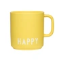 Design Letters - AJ Favourite Tasse en porcelaine avec anse, Happy / yellow