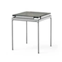 & Tradition - Sett Side Table LN11, verre coulé fumé / chrome foncé