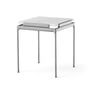 & Tradition - Sett Side Table LN11, Bianco Carrara / chrome foncé