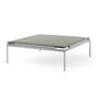 & Tradition - Sett Coffee Table LN13, verre coulé fumé / chrome foncé