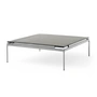 & Tradition - Sett Coffee Table LN13, verre coulé fumé / chrome foncé