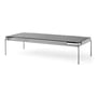 & Tradition - Sett Coffee Table LN12, verre coulé fumé / chrome foncé