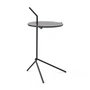 & Tradition - Halten Side Table SH9, verre fumé / noir chaud
