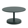 Muuto - Linear Steel Outdoor Table basse, Ø 70 x H 40 cm, vert foncé RAL 6012
