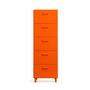 String - Relief Commode avec pieds, haute, 41 x 41 x 115 cm, orange