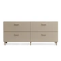 String - Relief Commode avec pieds, basse, 123 x 41 x 46,6 cm, beige