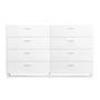 String - Relief Commode avec pieds, large, 2 x 82 x 41 x 92,2 cm, blanc