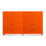 String - Relief Commode avec pieds, large, 2 x 82 x 41 x 92,2 cm, orange