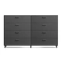 String - Relief Commode avec pieds, large, 2 x 82 x 41 x 92,2 cm, gris