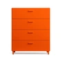 String - Relief Commode avec pieds, large, 82 x 41 x 92,2 cm, orange