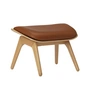 Umage - The Reader Ottoman, chêne naturel / aspect cuir cognac