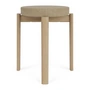 Audo - Passage Tabouret, chêne naturel / beige (tissu Audo Bouclé 02)