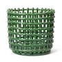 Ferm Living - Corbeille en céramique, grande, emerald green