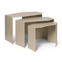 Ferm Living - Shard Cluster Table d'ensemble, cashmere (set de 3)