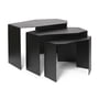 ferm Living - Shard Cluster Table d'ensemble, noir (set de 3)