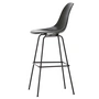 Vitra - Eames Fiberglass Chaise de bar, haute, basic dark / elephant hide-grey (patins en feutre)