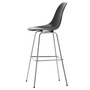 Vitra - Eames Fiberglass Chaise de bar, haute, chromée / elephant hide-grey (patins en feutre)