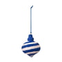 Broste Copenhagen - Pulp Spinning Top Pendentif décoratif, Ø 7,5 x H 9 cm, bleu intense