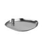 Broste Copenhagen - Mie Plateau pour bougies, 25 x 25 x 3 cm, silver finish