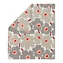 Marimekko - Unikko Housse de couette, 240 x 220 cm, blanc cassé / gris chaud / rose