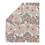 Marimekko - Unikko Housse de couette, 240 x 220 cm, blanc cassé / gris chaud / rose