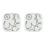 Marimekko - Oiva Piirto Unikko Assiette, 10 x 10 cm, blanc / noir (set de 2)
